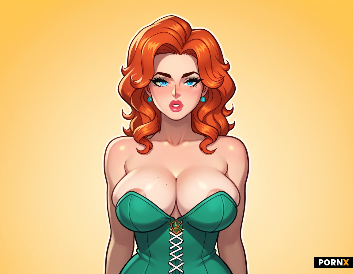 A stunning woman has wild