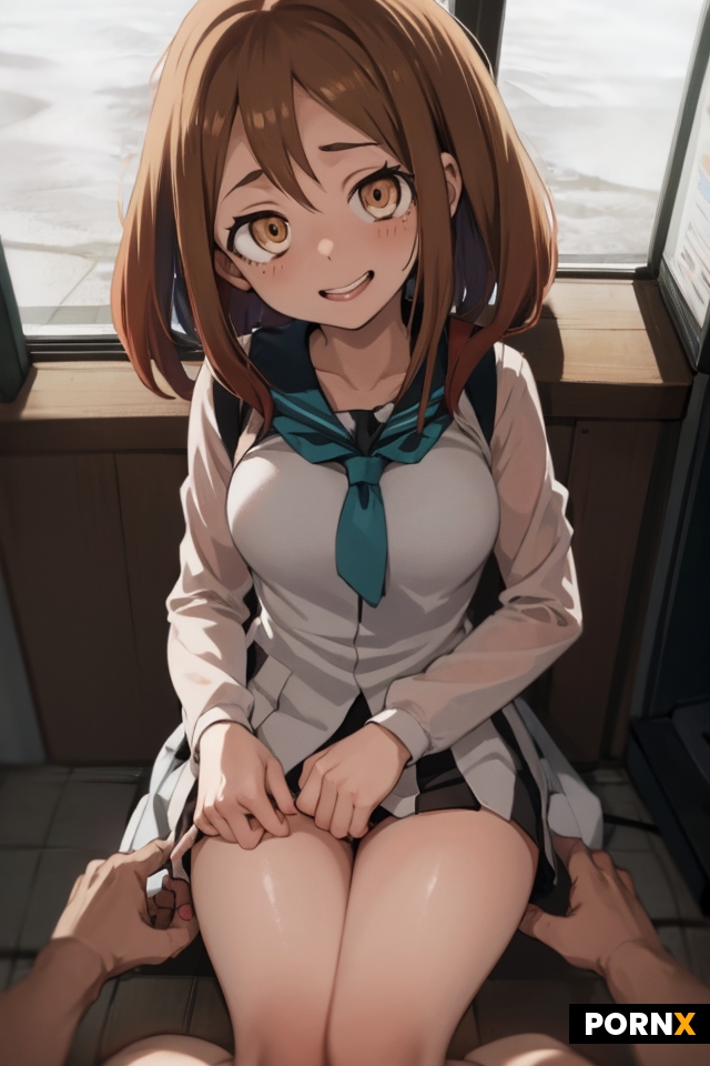 Ochako from My Hero Academia is begging you