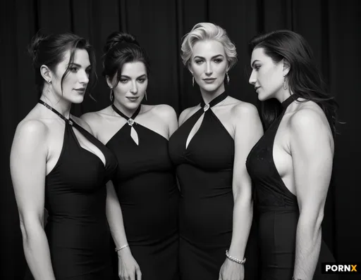 A group photograph of a diverse cast of models