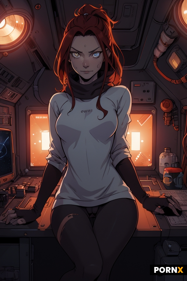 Aboard the bridge of a space ship