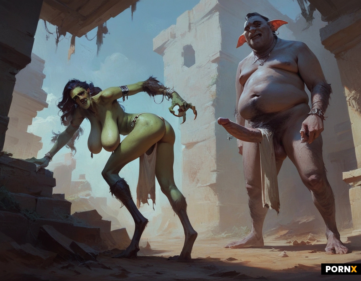 Ugly big nosed Goblin woman