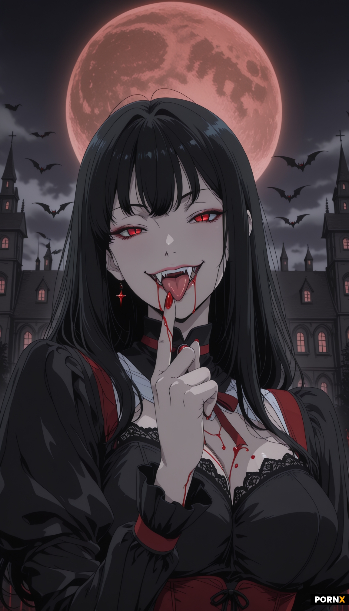 Beautiful Victorian era vampire