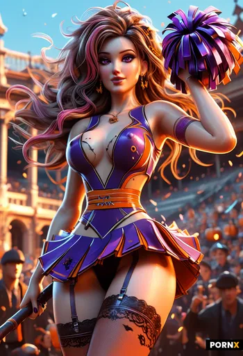 a hot slutty bimbo cheerleader