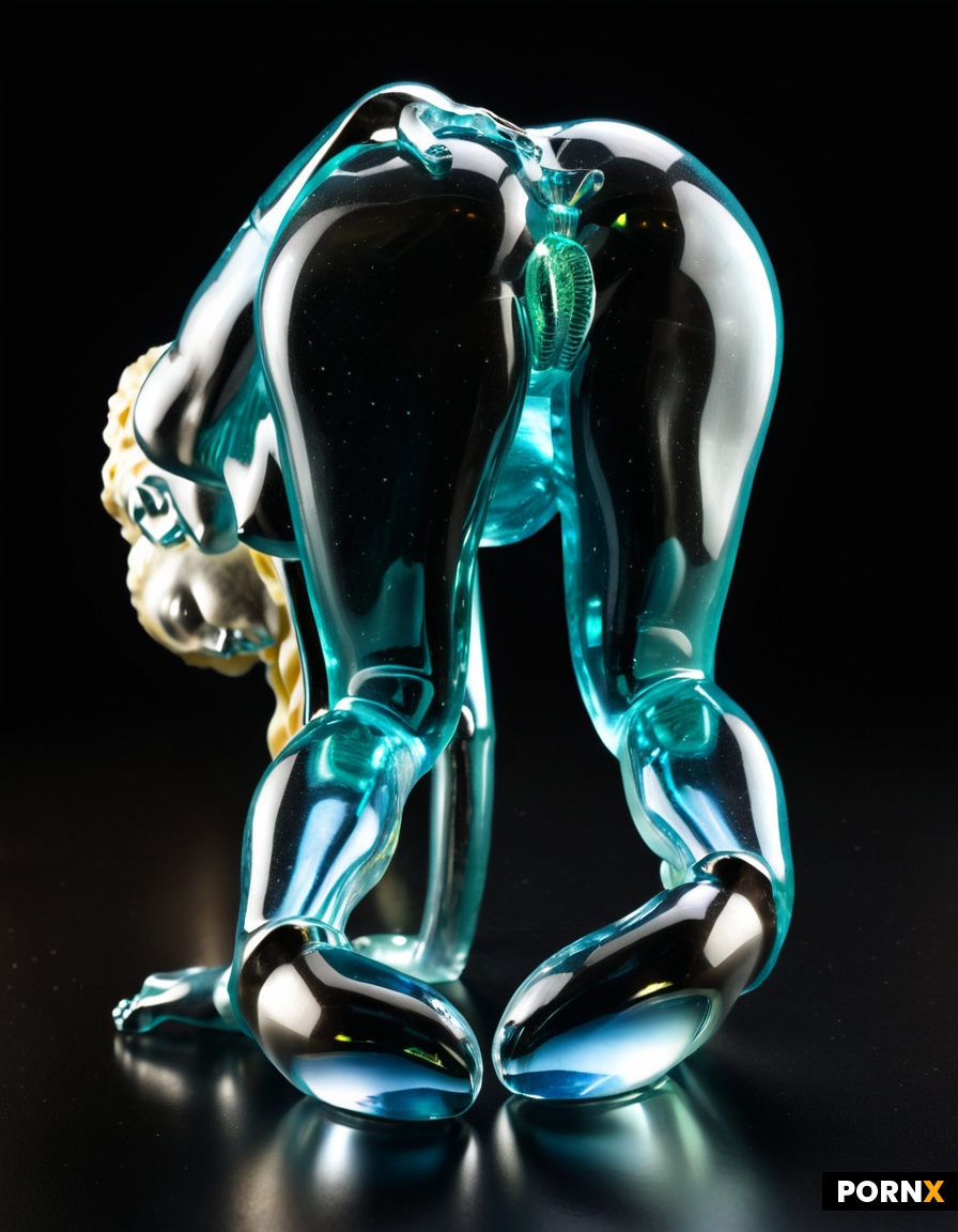 translucent crystal female statue