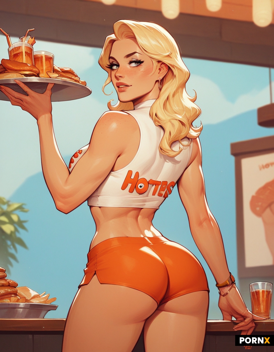 She has curly long blonde hair