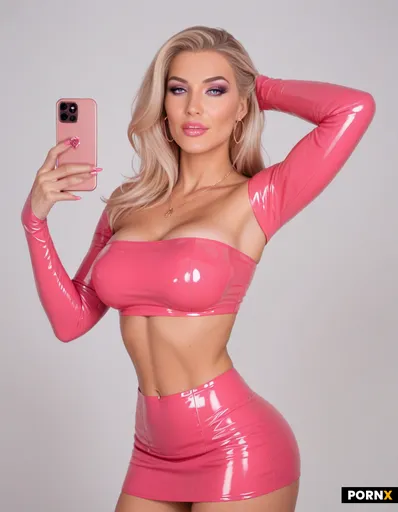 A high-fashion studio portrait of a glamorous bimbo 1