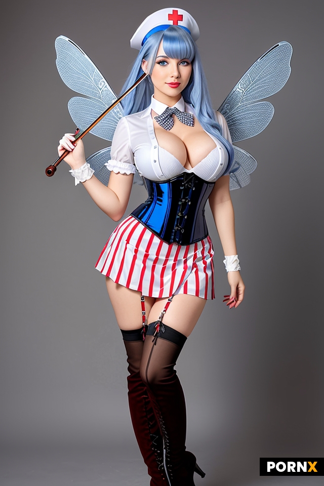 Angelic busty 20 year old woman with dragonfly wings