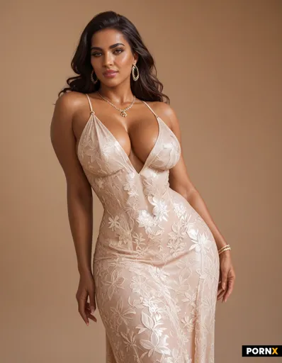 beautiful older 34y old latina woman in a sexy erotic nice flowery self-made dress