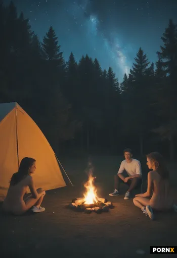 A realistic photograph of a summer evening
