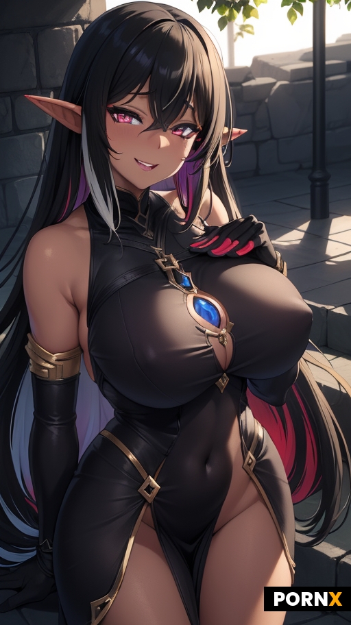 Beautiful fantasy mature dark elf