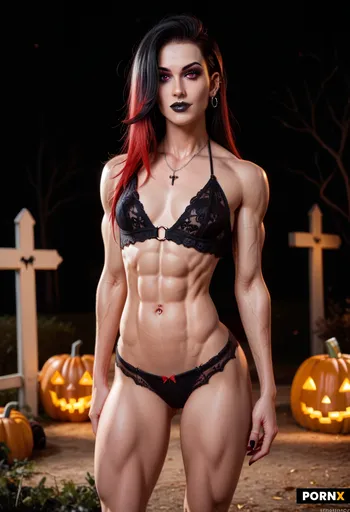 a hot slutty goth model