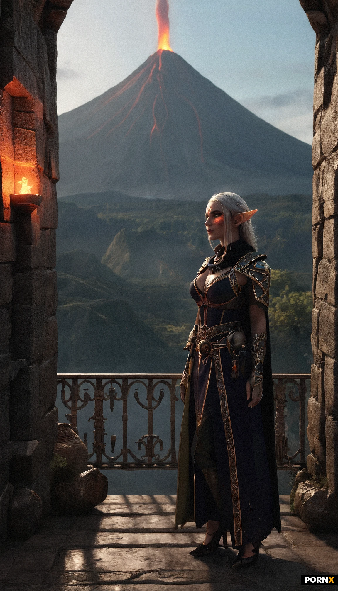 (sexy female elf:1.7)
(pointed ears:1.4)
(sharp alert features:1.4)
(glowing low-light eyes:1.4)
(short hair:1.4)
(subtle magical aura:1.4)
(dungeon attire:1.4)
(long worn travel cloak:1.4)
(light leather armor:1.5)
(rune-etched bracers:1.4)
(utility belt with pouches:1.4)
(earth-tone fabrics:1.4)
(dungeon elements:1.4)
(moss-covered stone walls:1.4)
(flickering magic:1.4)
(iron bars and chains — non-graphic:1.4)
(ancient carved symbols:1.4)
(misty cold air:1.4)
(elven magic hints:1.4)
(glowing runes in air:1.4)
(faint arcane particles:1.4)
(soft protective aura:1.4)
(cinematic lighting:1.4)
(low warm glow:1.4)
(deep shadows:1.4)
(mysterious dungeon ambience:1.4)
(high-detail rendering:1.4)
(mountains:2)
(gigantic breasts:1.56)
(slim:1.5)
(portrait:1.5)
(view from above side:1.5)
(sunset:1.5)
(Volcano in background:2)
(revealing outfit:1.5)
(blowjob:1.4)
(deepthroat:1.9)
