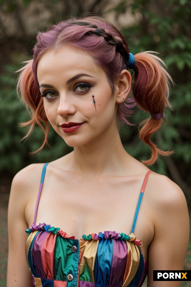 Fae-like clown woman