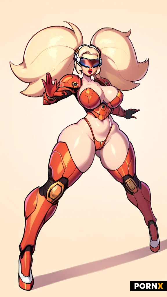 (solo),(shortstack:1.3),(slender:1.9) (blonde:1.4) (pale skin:1.5) feminine woman with very long hair,large golden eyes, (massive spherical huge tits:1.6), (white sci-fi body armour:1.8), (gloss white sci-fi fetish:2.8), thigh high armor boots, long slim legs,(white)
(Hair in twin tails and bangs:1.3)
Ultra detailed face,Ultra detailed eyes,Ultra detailed lips,Ultra detailed legs,intricate details,,8k Resolution,(Clear image:1.4),(martial-arts pose),action shot,laser-sword, ((bigger tits, oversized tits)),(martial-arts pose), action shot,((bimbo tits and ass encased in armor)), (head mounted display:1.6)