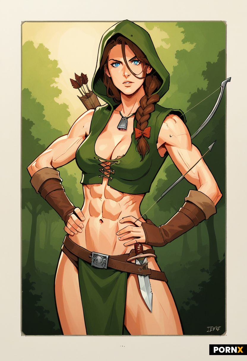 drawing her bow
