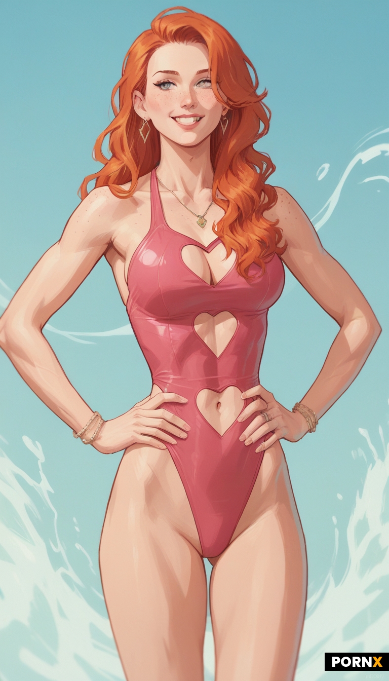 pink swimsuit