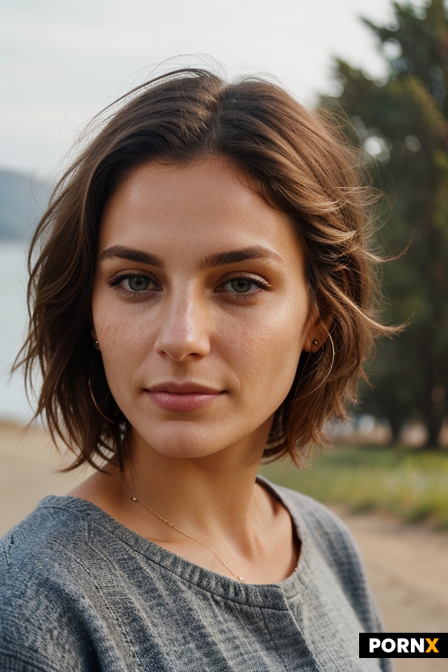 portrait of a beautiful Swedish | American | Brazilian woman with unique facial structure