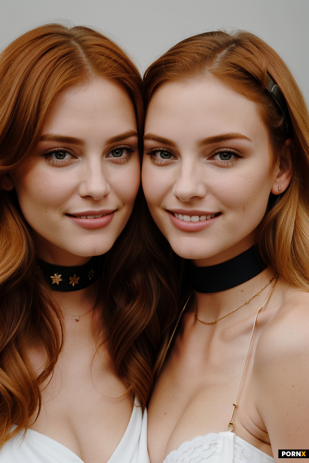 portrait of two supermodel faces