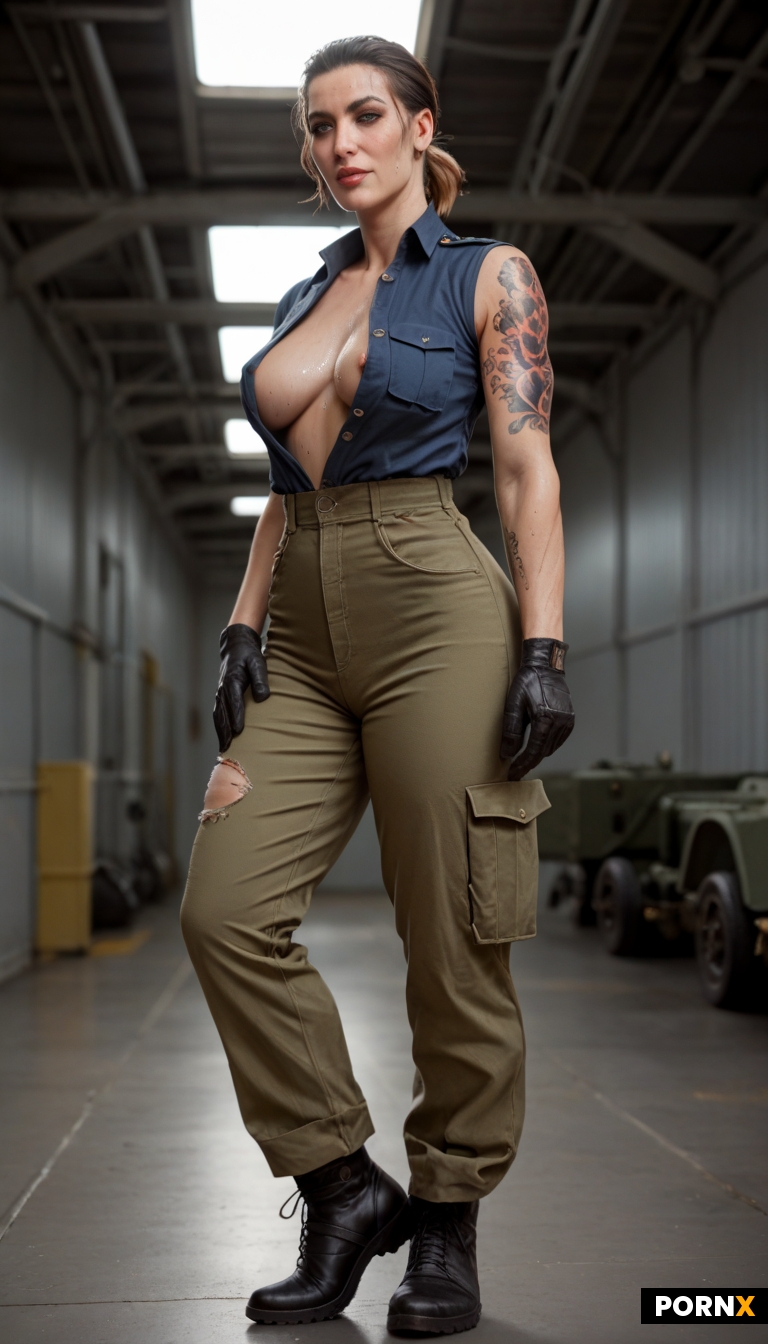 Fit female soldier