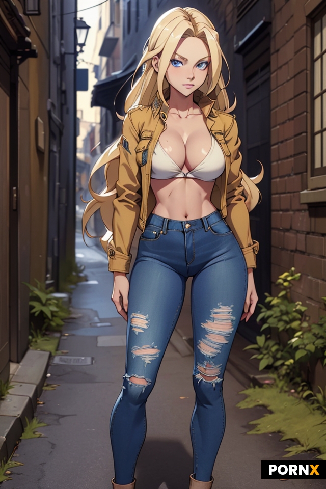 Long blonde hair
