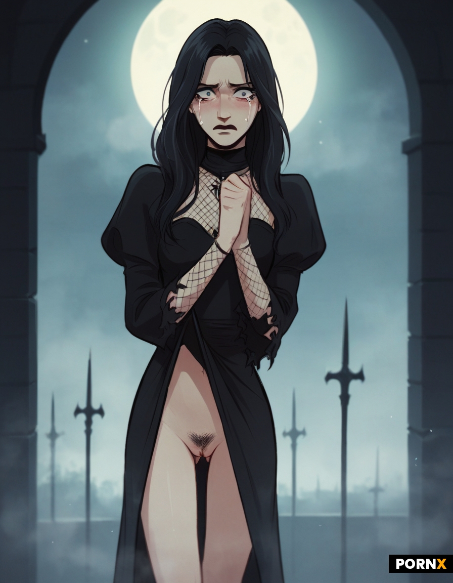 A beautiful goth female