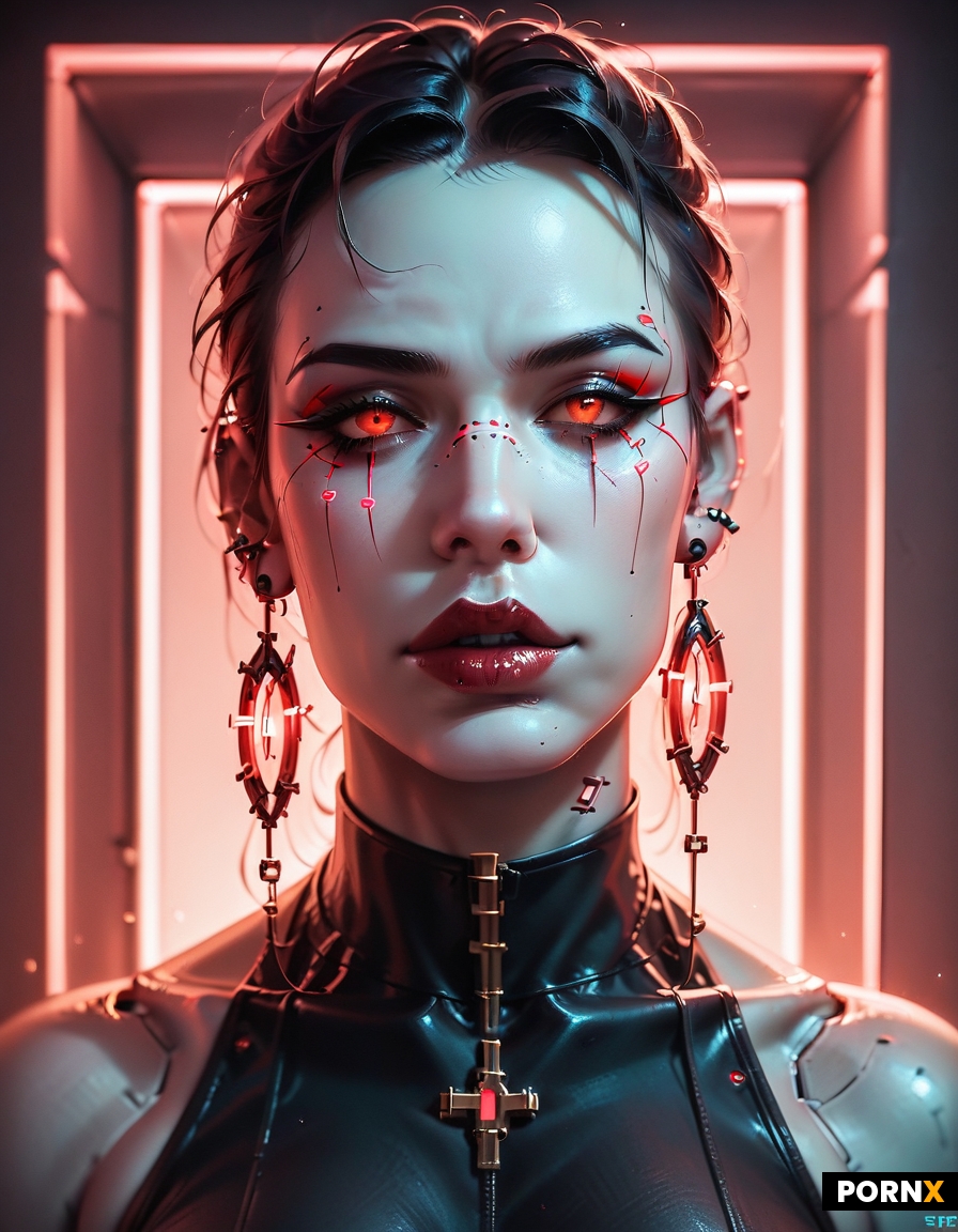Create an AI-generated image of a futuristic female robot