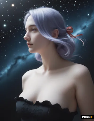 A 25-year-old alien woman with smooth jade-colored skin and long