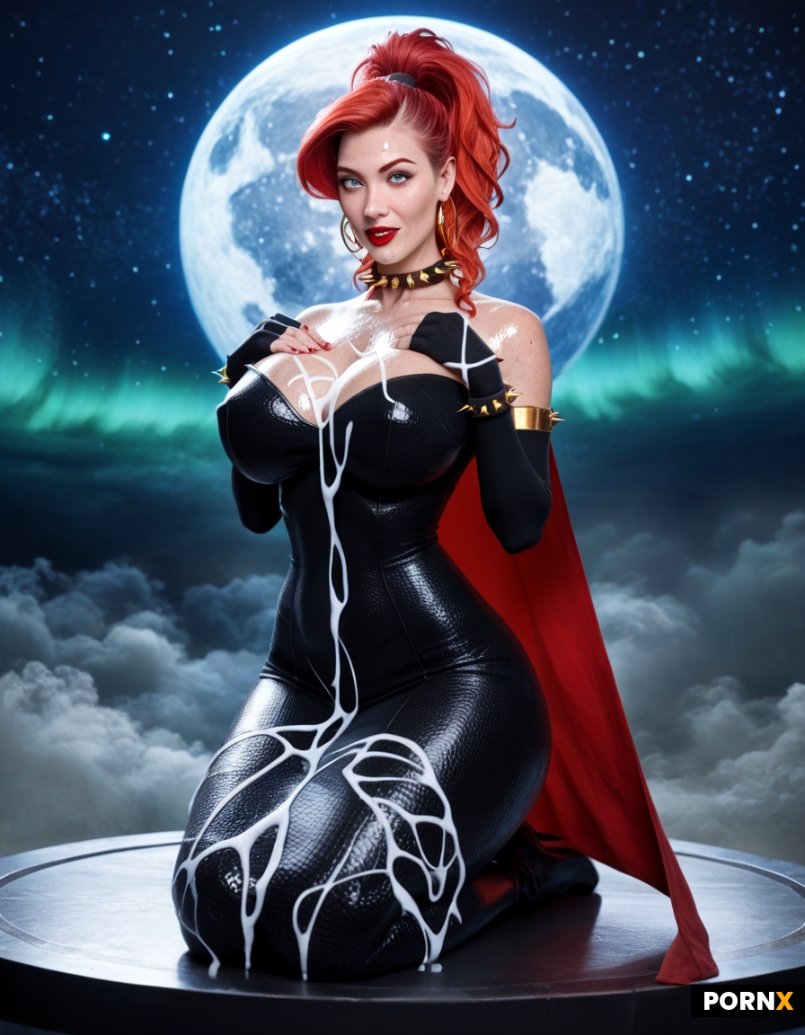 Dynamic overdramatic maniacal futuristic comic superhero
