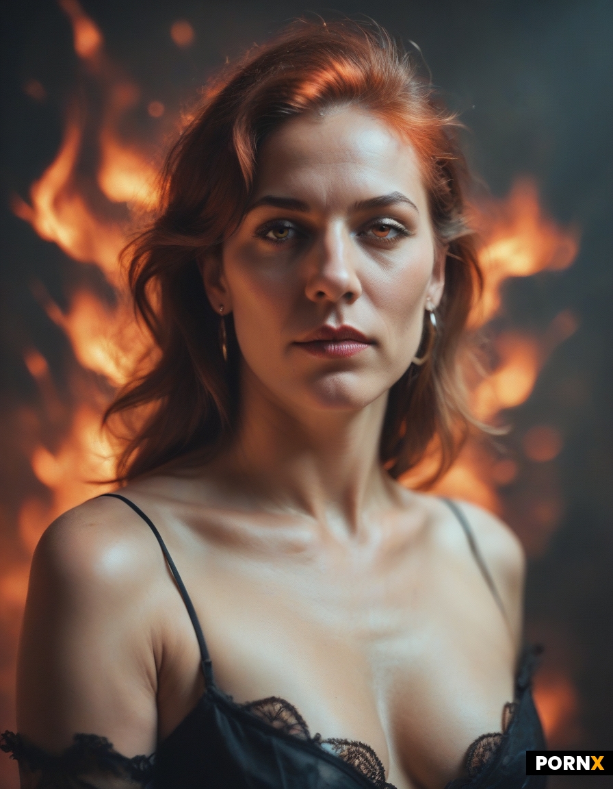A breathtaking piece of abstract artwork featuring a canvas in which a devil