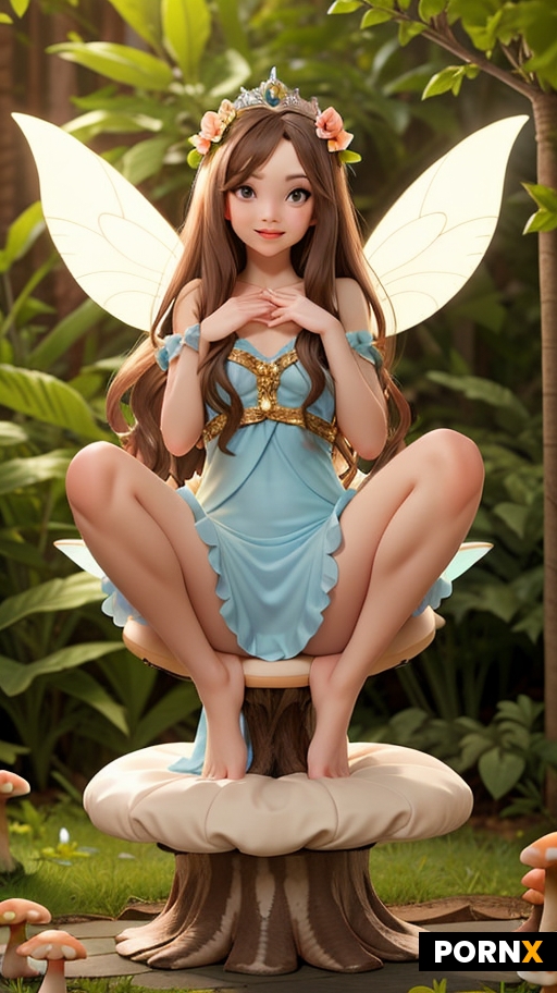 A fairy princess  wearing flower tiara