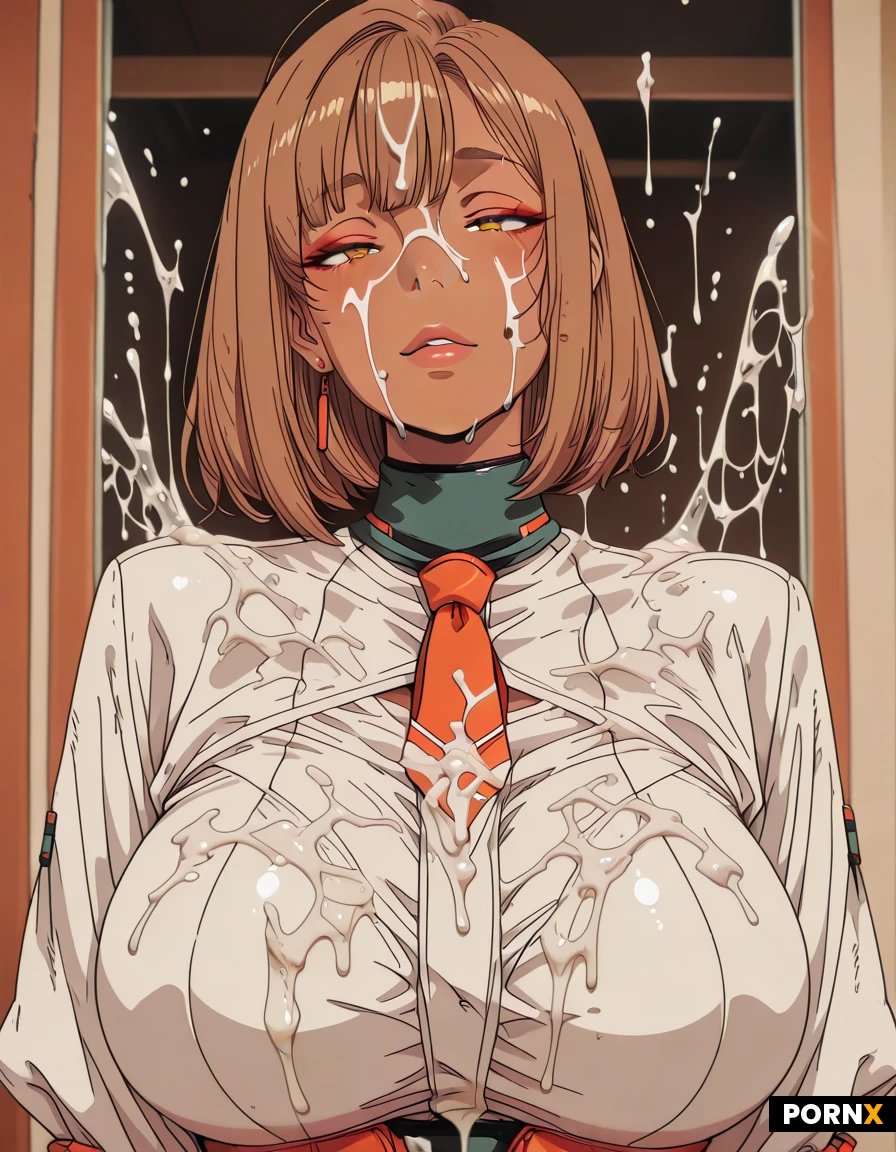 two dick appears from off screen and cover thick brown arabic woman in cum. (bukkake:1.9). so much cum, cum covered clothes,(cum on clothes:1.6).(huge thick streams of cum on her clothes:1.6).she receive a huge bukkake .white thick cum drip all over her clothes, she get a enormous cumshot on her clothes, she receive a lot of gigantic thick white streams of cum on her clothes. Several white thick enormous spurt of cum splashed her clothes. she receive thick white cum everywhere on her clothes, hentai style