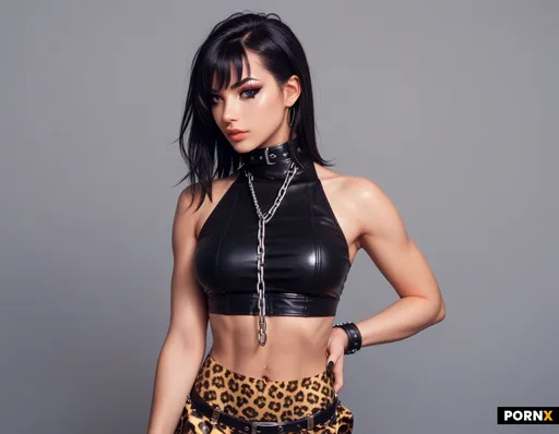 A 20 years old woman with short black hair and a cute bangs