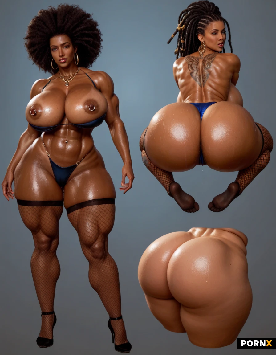 beautiful curvy black woman, big afro, dark skin, huge breasts, thick body, anime cosplay outfit, colorful costume, thigh-highs, wig, luxury bathroom, bathtub, candles, steam, warm lighting, a girl, alone, detailed facial features, seductive expression, big breasts, culo enorme, thick thighs, fat thighs, strong legs, defined legs, sweaty, vapor corporal visible, giant grouse, 8K, high resolution, photorealistic, HDR, physically-based rendering, dramatic light, dark fantasy, chiaroscuro, digital painting a girl, Alone, Big breasts, culo enorme, Giant grouse, sweaty, vapor corporal visible, fat ass, thick thighs, fat thighs, strong legs, defined legs, expression of satisfaction,Laverne,from above, dark blue latex shorts,High resolution, Masterpiece, Precise, the best quality, yoga positions, ass approach ,pies, full body,score_9, score_8_up, score_7_up, score_6_up, score_5_up, score_4_up, large breasts, huge breasts, long legs, wide hips, thick thighs, sweating, sweaty, indoors background, score_9, score_8_up, 1girl, solo, (dark skin:1.3), (muscular female:1.2), glowing tattoos, (huge breasts:1.4), (massive hips:1.5), torn fishnets, leather bikini, sweaty, looking at viewer, cinematic lighting, beefy forearms, sole female, shy, horny,(((twerking))), motion lines, ass towards screen, looking back over shoulder, biting lip, lone character, hands on the ground, knees flexed(Concept Art) of an (African-American) female, with dark (white dreadlocks), purple eyes, dark (brown skin), (pointed ears), (slutty assassin), (fishnet) sexy sith robes, (lust) demon, close-up shot, perfect composition, hyper-detailed, 8K, high quality, (perfect eyes), trending art, sharp focus, studio photo, intricate details, (Pin-up) pose,(((torn clothes))),(((ass expansion))),(((ahegao))),(((nipple piercings))),((Character Design Sheet))), ((character sheet)), (((turn