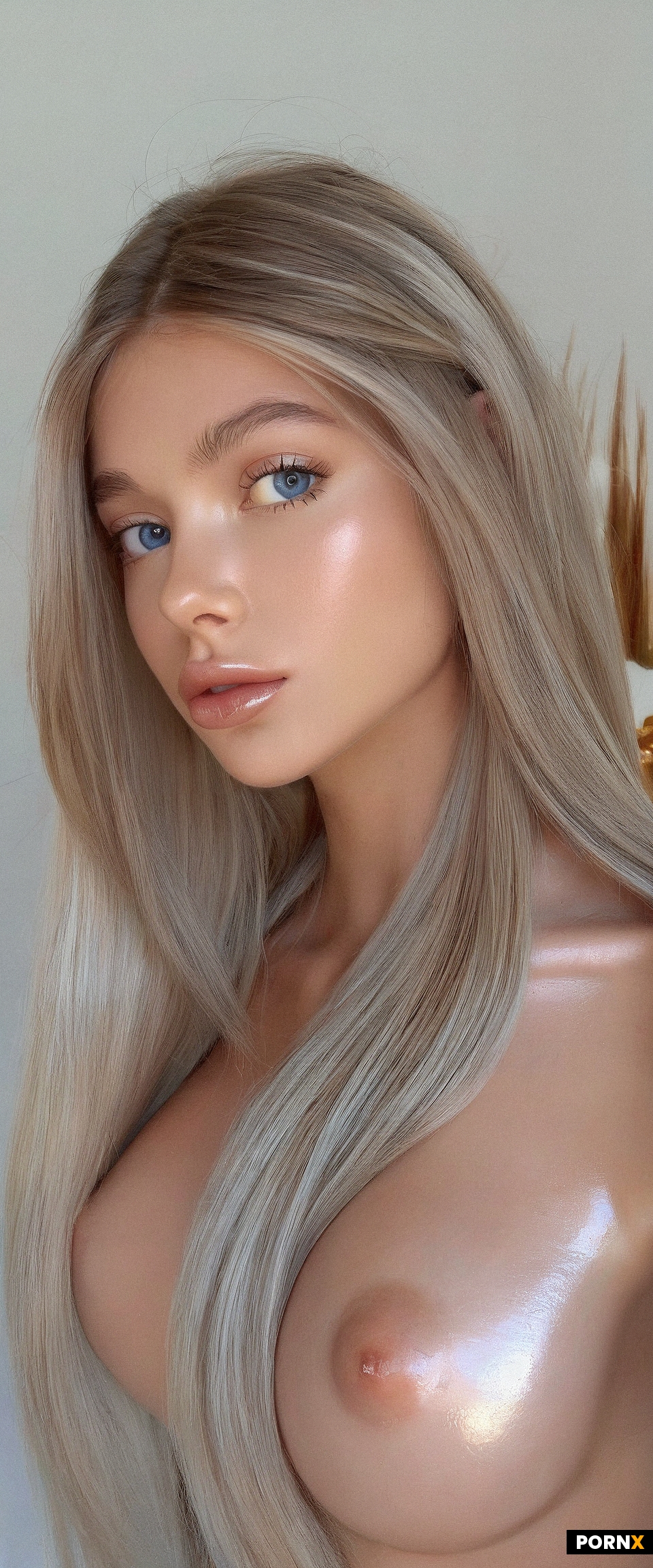 tanned shiny skin