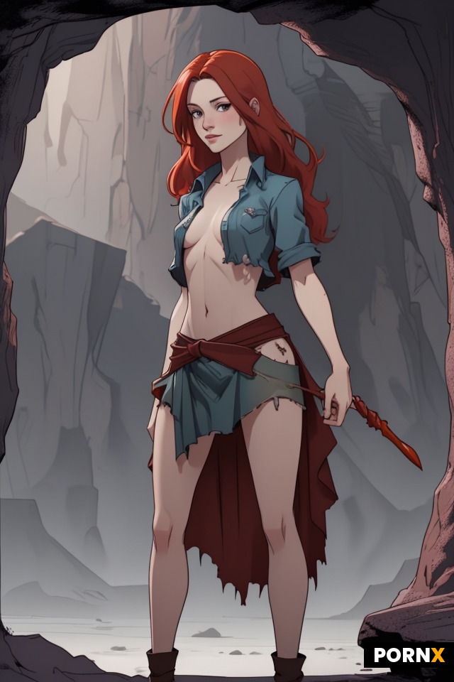 skinny red haired woman