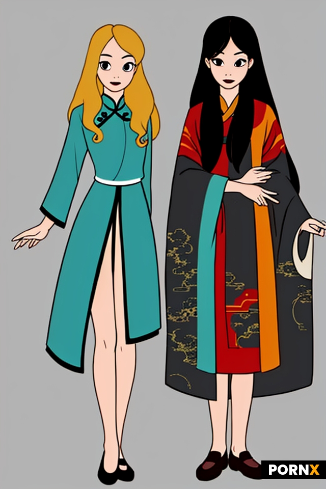 blonde british woman and black haired chinese woman