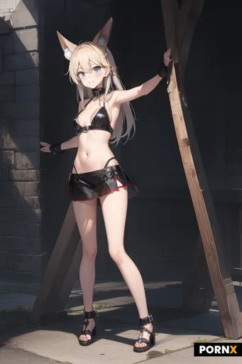 ヌードのかわいくて小柄で、桃色の髪の魔法を使う女の子で恥ずかしい姿勢にして