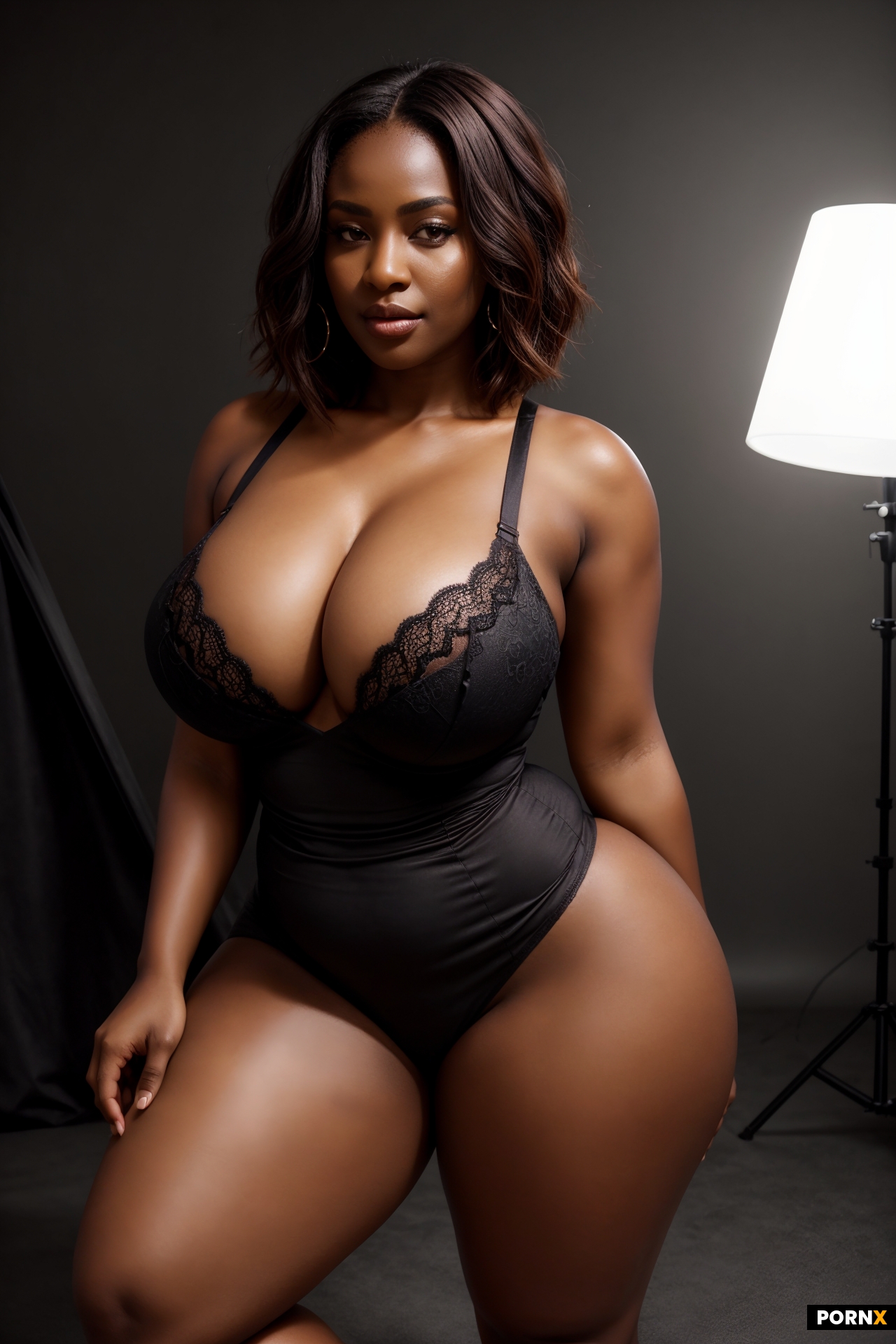 a high-quality full body studio portrait photograph of a beautiful African woman