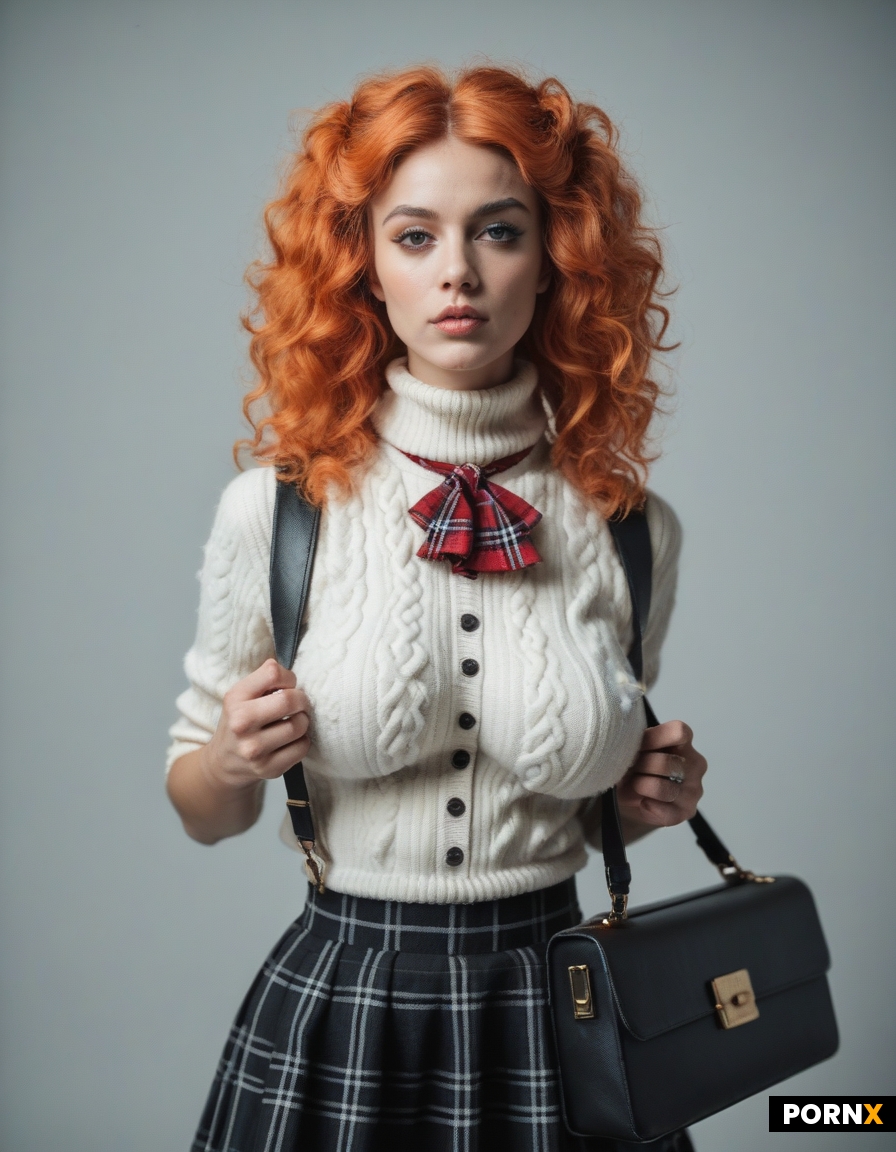 Sexy exaggerated busty slim slender ditzy geeky cute preppy nerdy Nympho teacher professor