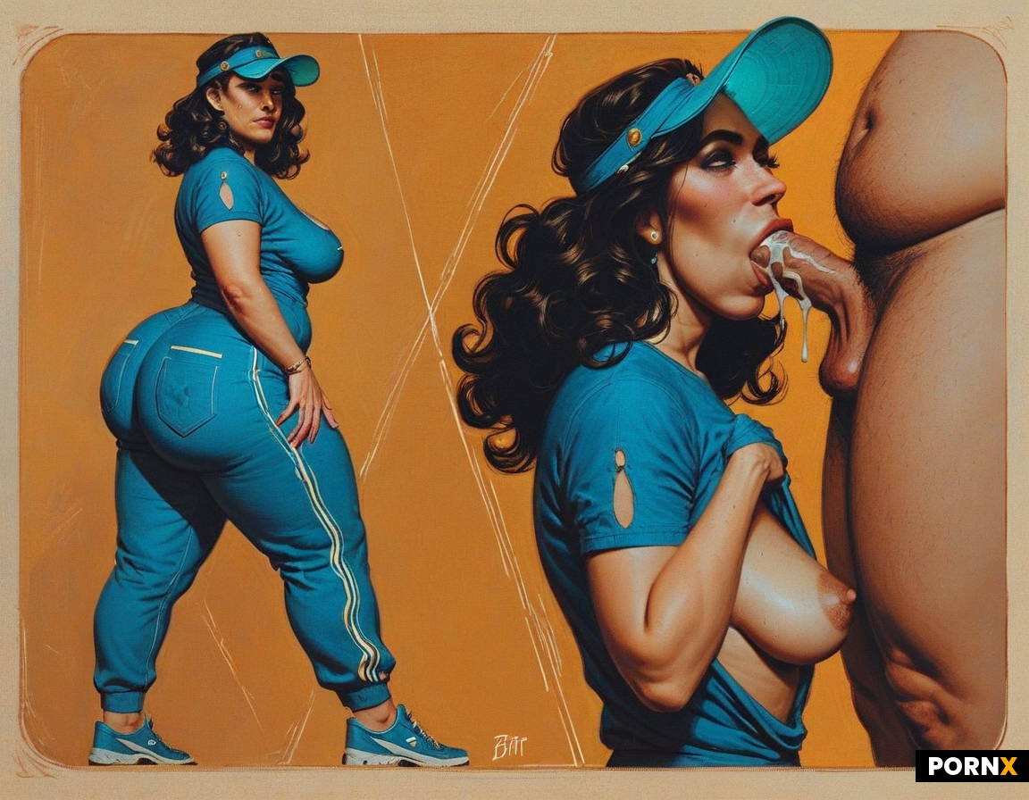 Light skin Middle aged woman wearing visor