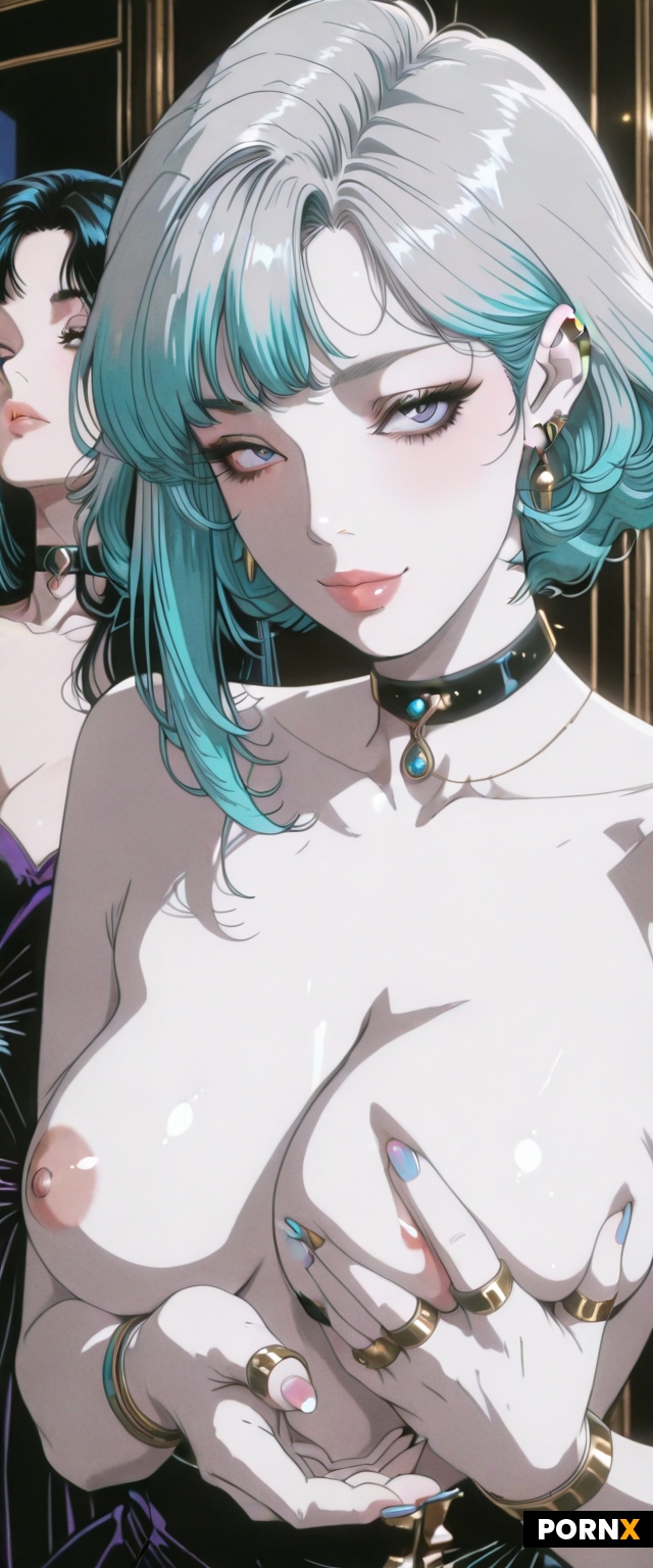 a topless woman