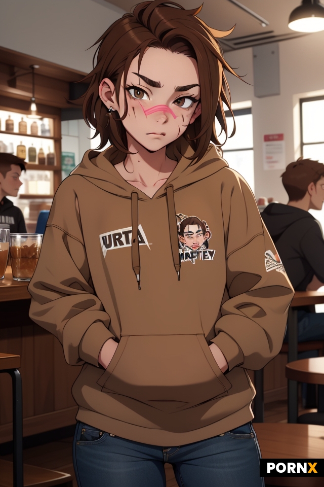 18 year old bratty bully with short wild brown hair