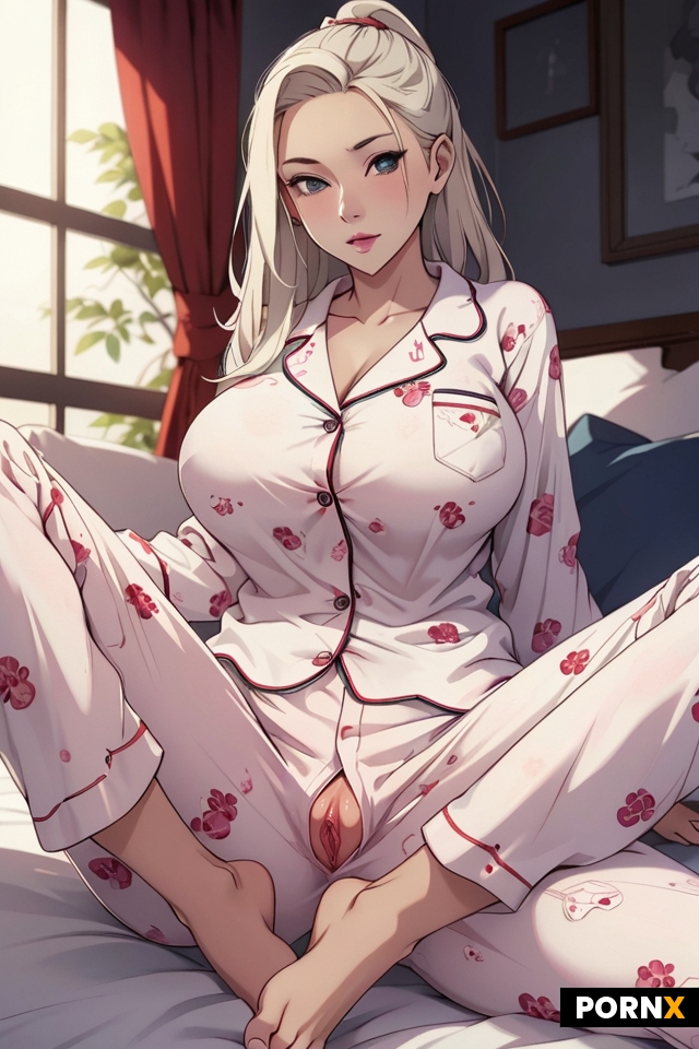 make her pants slightly cracked to reveal her vagina