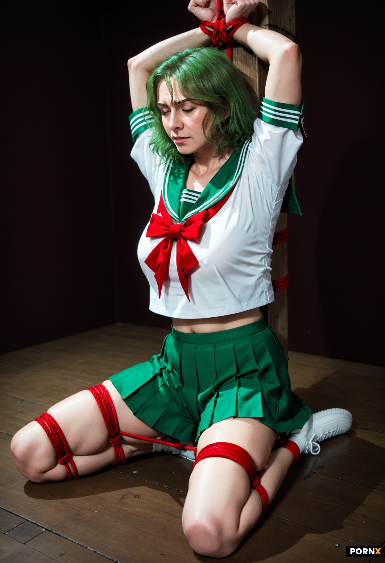 Irish Woman wearing anime sailor costume