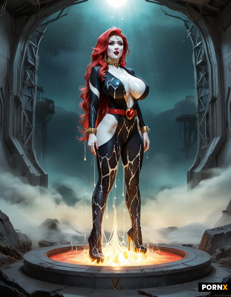 Dynamic overdramatic maniacal futuristic comic superhero