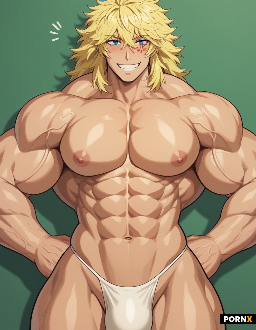 Buff bulky hyper muscle bodybuilder Giant