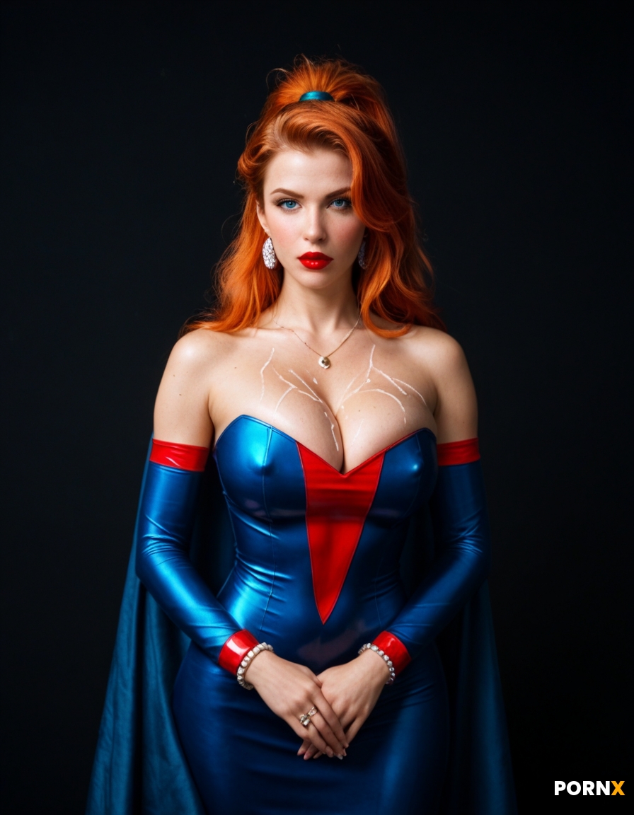 Ultimate Dynamic overdramatic maniacal retro vintage comic superheroine