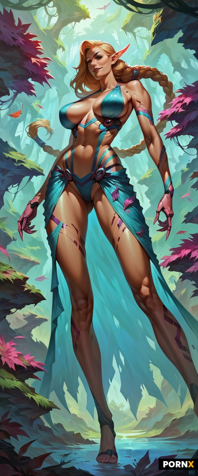 elven futuristic scifi fantasy nymph