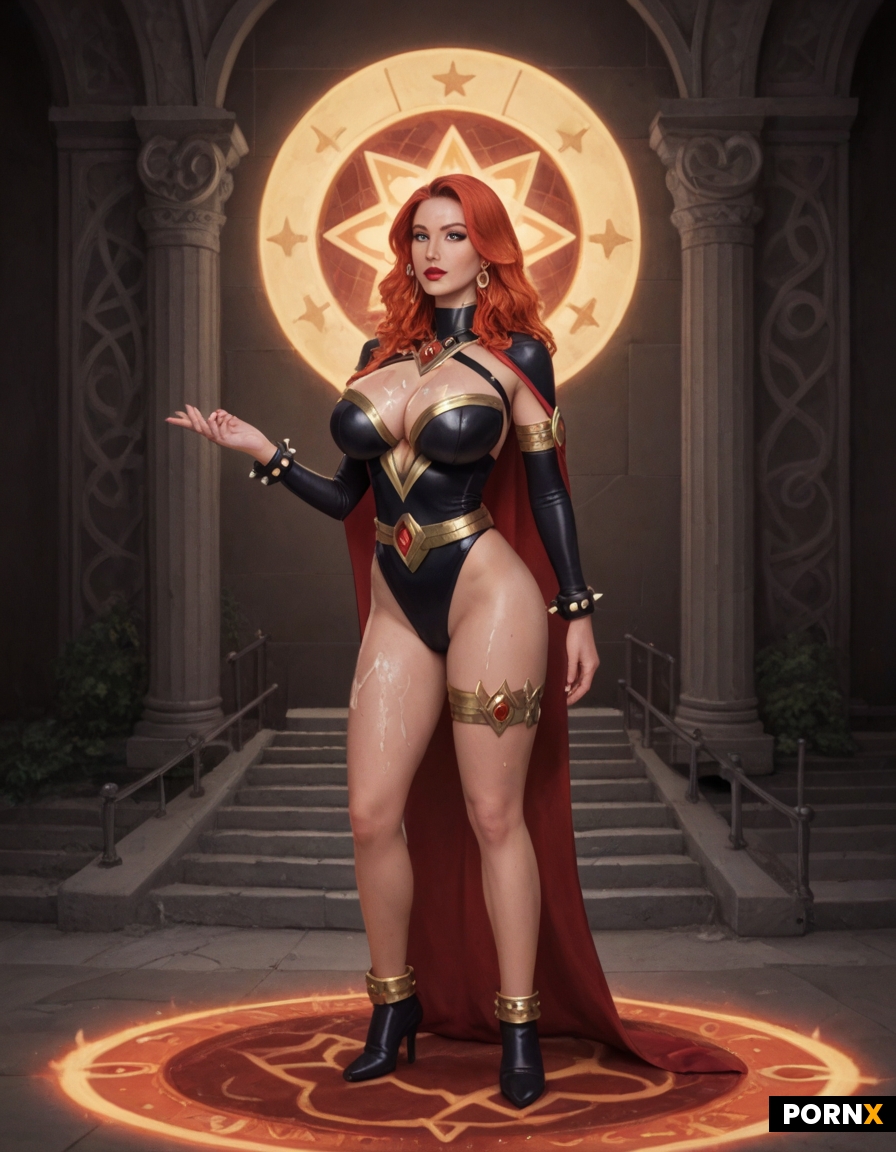 Dynamic overdramatic maniacal futuristic comic siren supervillain succubus seductress diva