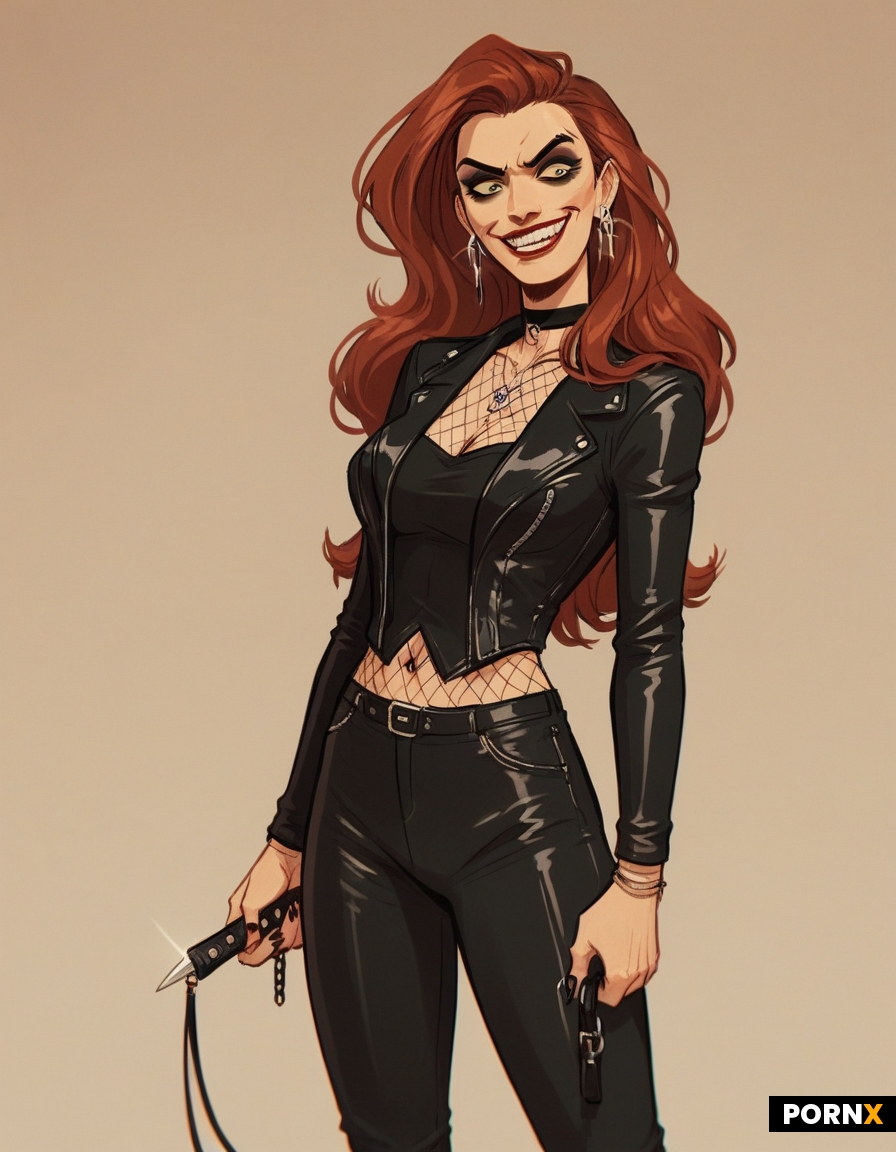 Dominatrix woman with agressive